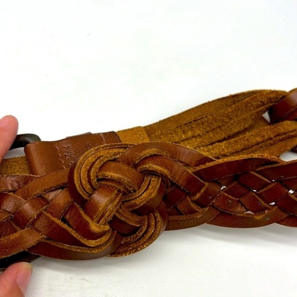 Abercrombie & Fitch - Brown Woven Knotted Genuine  Leather Buckle Belt Size Med main image 8